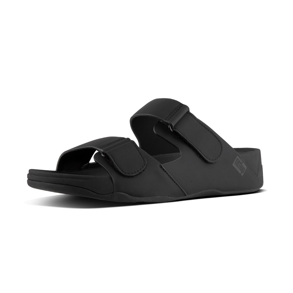 Fitflop Mens Slides Black - Gogh Neoprene Adjustable - 93EOBAFTH